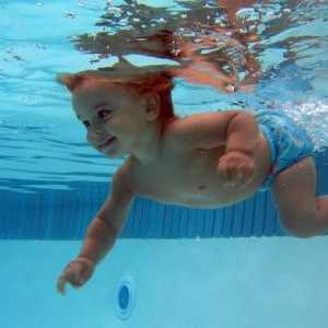 Plavání v bazénu pro děti. Bazén pro děti radu na síle